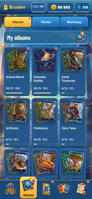 Entire worlds to collect